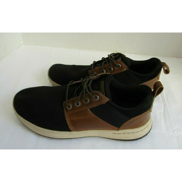 Skechers Sneakers Memory Foam Black Tan Leather Classic Fit Air Cooled Womens 8 - Picture 3 of 7